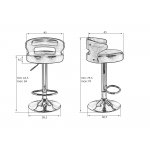 Стул барный DOBRIN FRED, натуральное дерево, кремовый