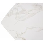 Стол РАНДЕВУ 160 БЕЛЫЙ МРАМОР МАТОВЫЙ 9806035 , керамика / Черный, Орех эко, М-City