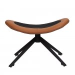 Оттоманка BLISS оранж/серый, экокожа, шенилл