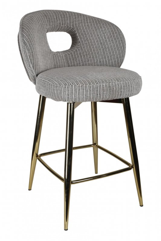 Стул барный Россо BS1451-WT, белый крем/золото