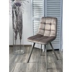 Стул CHILLI SQUARE G062-13 кварцевый, велюр/ латте каркас М-City