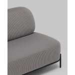 Диван Стоун велюр рельефный светло-серый