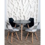 Стол круглый EAMES DSW NEW D=80 черный