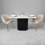 Стол Festa 140x85x77см, керамогранит Calacatte gold