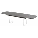 Стол LAURITS 200 GOLDEN, стекло BUBBLE  / Прозрачный каркас ®DISAUR