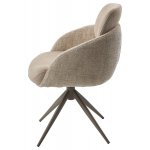 Стул ГРЕЙС (GRACE) 360 град., цвет БЕЖЕВЫЙ (PENA-120 / G1229-3, ткань / ЛАТТЕ каркас, ®DISAUR