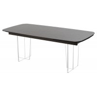 Стол LAURITS 200 GOLDEN, стекло BUBBLE  / Прозрачный каркас ®DISAUR