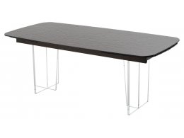 Стол LAURITS 200 GOLDEN, стекло BUBBLE  / Прозрачный каркас ®DISAUR