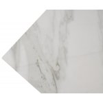 Стол МОРИС-2 140 БЕЛЫЙ МРАМОР АКТИВНЫЙ , керамика / Черный каркас, М-City