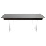 Стол LAURITS 200 GOLDEN, стекло BUBBLE  / Прозрачный каркас ®DISAUR