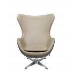 Кресло EGG STYLE CHAIR латте, экокожа Кресло EGG STYLE CHAIR латте, экокожа