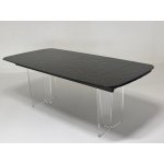 Стол LAURITS 200 GOLDEN, стекло BUBBLE  / Прозрачный каркас ®DISAUR