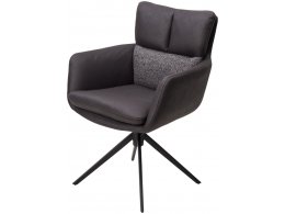 Стул LUIS 360 град. поворот Серый Maison 99# / OTE COBBLE 457 / черный каркас, ®DISAUR