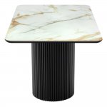 Стол Festa 140x85x77см, керамогранит Calacatte gold