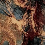 Набор кофейных столиков Tango космический с чёрными ножками, 2шт