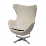 Кресло EGG STYLE CHAIR латте, экокожа Кресло EGG STYLE CHAIR латте, экокожа