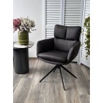 Стул LUIS 360 град. поворот Серый Maison 99# / OTE COBBLE 457 / черный каркас, ®DISAUR