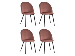 Стул Lilly велюр пыльно-розовый 4 шт.