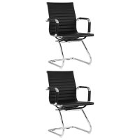 Кресло для посетителей TopChairs Visit черное 2 шт.