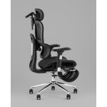 Кресло офисное TopChairs Stich с оттоманкой, черный