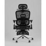 Кресло офисное TopChairs Stich с оттоманкой, черный