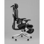 Кресло офисное TopChairs Stich с оттоманкой, черный