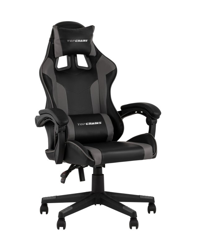 Кресло спортивное TopChairs Commander черно-серый