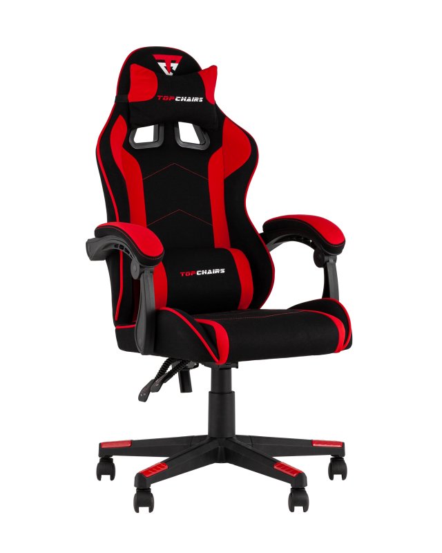 Кресло спортивное TopChairs Shadow ткань черно-красный