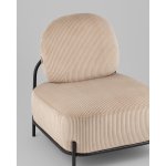 Кресло Стоун велюр рельефный бежевый