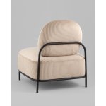 Кресло Стоун велюр рельефный бежевый