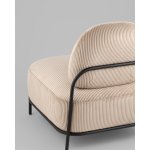Кресло Стоун велюр рельефный бежевый