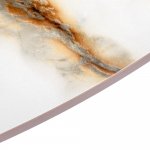 Стол Aura D110, керамогранит Calacatte gold мрамор, чёрный