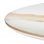 Стол Aura D110, керамогранит Calacatte gold мрамор, чёрный