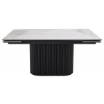 Стол АРИЯ 160 PANDORA LIGHT, керамика / Черный каркас М-City