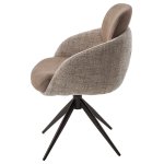 Стул ГРЕЙС (GRACE) 360 град, цвет КАПУЧИНО PENA-172 / G1229-7, ткань / ШОКОЛАДНОЕ ЗОЛОТО, ®DISAUR Стул ГРЕЙС (GRACE) 360 град, цвет КАПУЧИНО PENA-172 / G1229-7, ткань / ШОКОЛАДНОЕ ЗОЛОТО, ®DISAUR