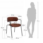 Стул Ant букле терракотовый