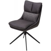 Стул LEROY 360 град. поворот Серый Maison 99# / OTE COBBLE 457 / черный каркас, ®DISAUR