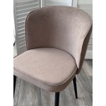 Стул МИЛАНО B5 Капучино, велюр / черный каркас, М-City