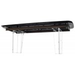 Стол LAURITS 200 GOLDEN, стекло BUBBLE  / Прозрачный каркас ®DISAUR