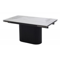 Стол АРИЯ 160 PANDORA LIGHT, керамика / Черный каркас М-City