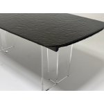 Стол LAURITS 200 GOLDEN, стекло BUBBLE  / Прозрачный каркас ®DISAUR