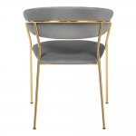 Комплект из 4-х стульев Turin серый, золотые ножки