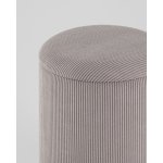 Пуф Эмили с ящиком серебро вельвет серый