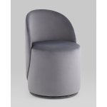 Пуф Loreen вращающийся велюр серый