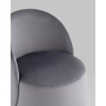 Пуф Loreen вращающийся велюр серый