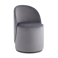 Пуф Loreen вращающийся велюр серый