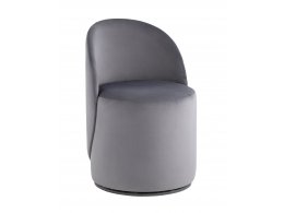 Пуф Loreen вращающийся велюр серый