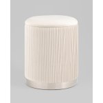 Пуф Шарлотта с ящиком серебро велюр бежевый