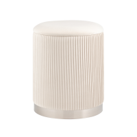 Пуф Шарлотта с ящиком серебро велюр бежевый