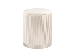 Пуф Шарлотта с ящиком серебро велюр бежевый